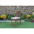 PE Poly Rattan Chaise de salle à manger en lique de luxe pour meubles de jardin extérieur